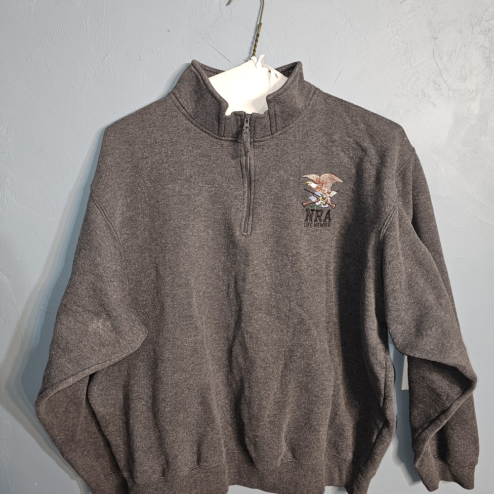 Gray Quarter-Zip Men's Sweater